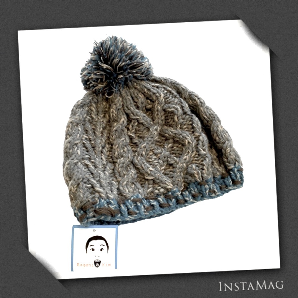 EUGENIA KIM Shirley Pom Pom Chunky Knit Wool Beanie